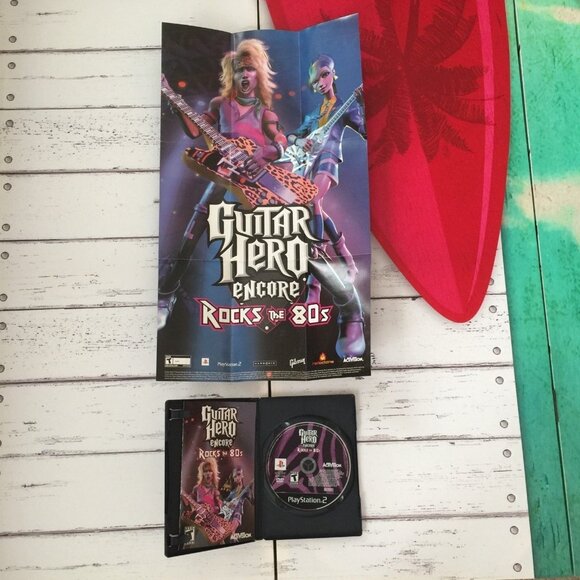 Guitar Hero Encore Rock The 80s Sony PlayStation 2 PS2 Video Game Tested Works - Picture 7 of 10